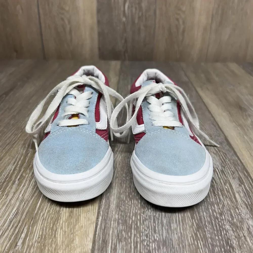 Vans Authentic Kids Youth Size 13 Blue Pink Yellow Low Top Skater Sneaker Shoes